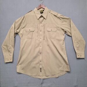Propper Men's Beige Zippered Tactical Long Sleeve Shirt‎ Size XL/L